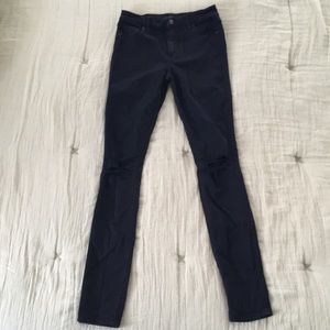 High rise black skinny jeans